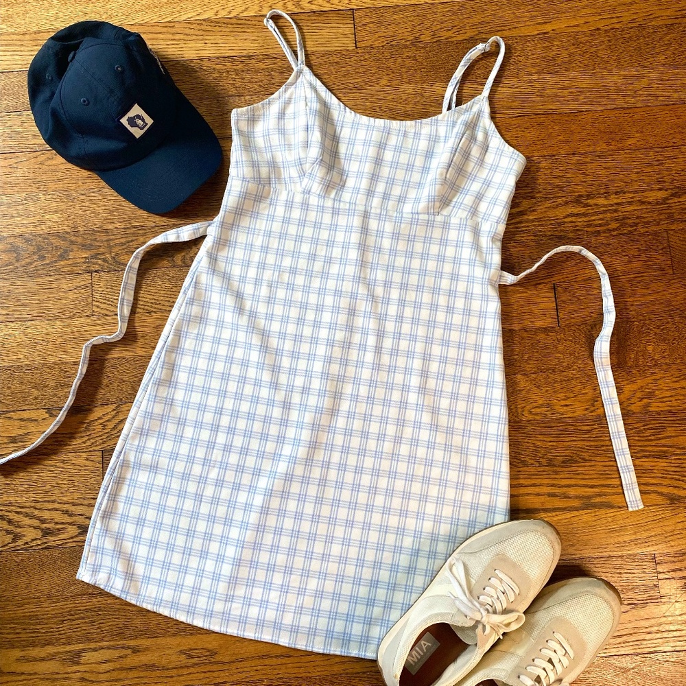 John Galt plaid Colleen mini dress